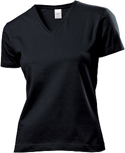 Tričko STEDMAN CLASSIC V-NECK WOMEN černá S - trička s potiskem