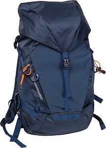 Turistický batoh s bedrovým pásom, tmavo modrá