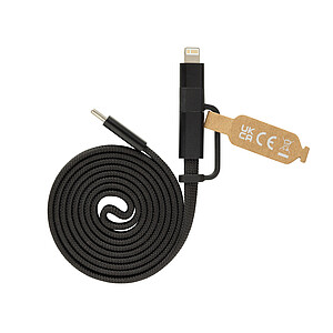 Ultra tenký magnetický nabíjecí kabel 60W 2 v 1, černá