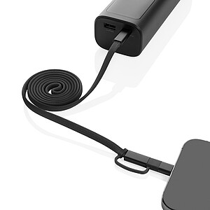 Ultra tenký magnetický nabíjecí kabel 60W 2 v 1, černá