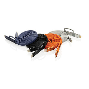 Ultra tenký magnetický nabíjecí kabel 60W 2 v 1, černá