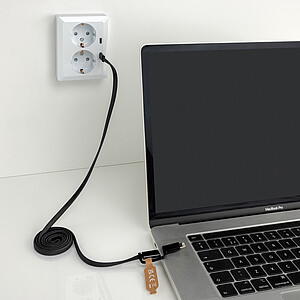 Ultra tenký magnetický nabíjecí kabel 60W 2 v 1, černá