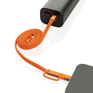 Ultra tenký magnetický nabíjecí kabel 60W 2 v 1, oranžová