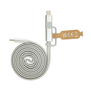 Ultra tenký magnetický nabíjecí kabel 60W 2 v 1, šedá