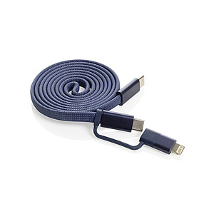 Ultra tenký magnetický nabíjecí kabel 60W 2 v 1, tmavě modrá