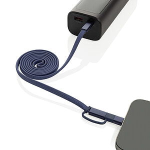 Ultra tenký magnetický nabíjecí kabel 60W 2 v 1, tmavě modrá