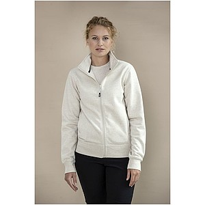 Unisex celorozepínací mikina z recyklované bavlny i polyesteru, ELEVATE GALENA, krémová, vel. XS