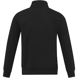 Unisex celorozepínací svetr z recyklované bavlny i polyesteru, ELEVATE GALENA, černá, vel. L