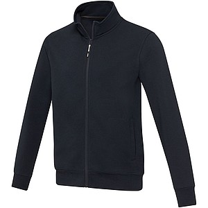 Unisex celorozepínací svetr z recyklované bavlny i polyesteru, ELEVATE GALENA, navy, vel. S