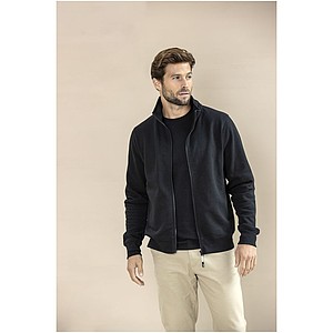 Unisex celorozepínací svetr z recyklované bavlny i polyesteru, ELEVATE GALENA, navy, vel. S