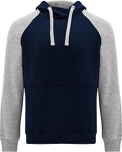 Unisex dvoubarevná mikina ROLY BADET, námořní modrá/šedá XXL