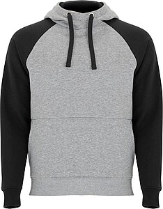 Unisex dvoubarevná mikina ROLY BADET, šedá/černá XS