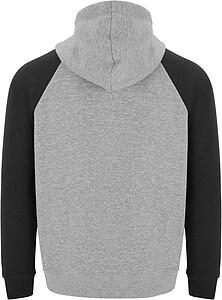 Unisex dvoubarevná mikina ROLY BADET, šedá/černá XS