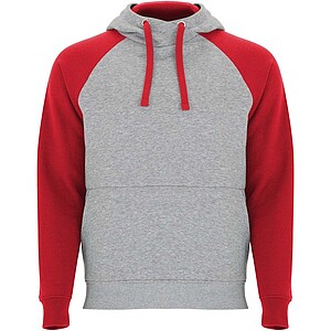 Unisex dvoubarevná mikina ROLY BADET, šedá/červená, 3XL
