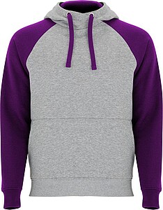 Unisex dvoubarevná mikina ROLY BADET, šedá/fialová, XXL