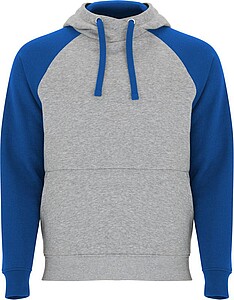 Unisex dvoubarevná mikina ROLY BADET, šedá/královská modrá XS