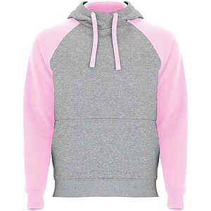 Unisex dvoubarevná mikina ROLY BADET, šedá/růžová 3XL