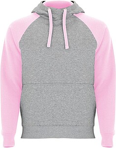 Unisex dvoubarevná mikina ROLY BADET, šedá/růžová XXL