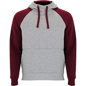 Unisex dvoubarevná mikina ROLY BADET, šedá/vínová 3XL