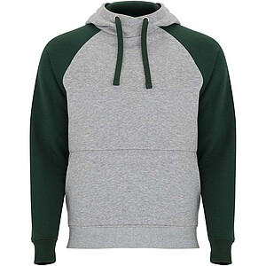 Unisex dvoubarevná mikina ROLY BADET, šedá/zelená 3XL