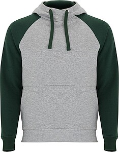 Unisex dvoubarevná mikina ROLY BADET, šedá/zelená XS