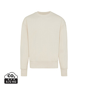 Unisex mikina Iqoniq Kruger relaxed fit, krémovo biela, veľkosť XL
