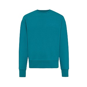 Unisex mikina Iqoniq Kruger z recyklované bavlny, tyrkysová, L