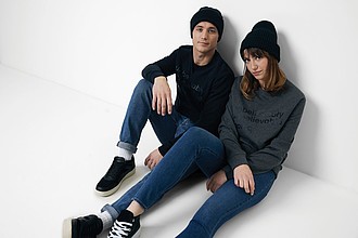 Unisex mikina Iqoniq Zion z recyklované bavlny, černá, L