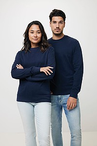 Unisex mikina Iqoniq Zion z recyklované bavlny, námořní modrá, L