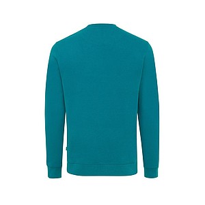 Unisex mikina Iqoniq Zion z recyklované bavlny, tyrkysová, L