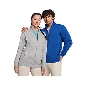 Unisex mikina na zip, ROLY ULAN, velikost M, námořní modrá
