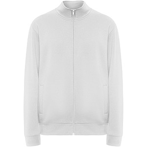 Unisex mikina na zip, ROLY ULAN, velikost S, bílá