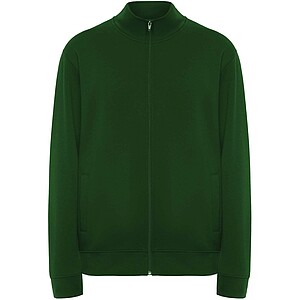 Unisex mikina na zip, ROLY ULAN, velikost S, tmavě zelená
