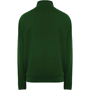 Unisex mikina na zip, ROLY ULAN, velikost S, tmavě zelená