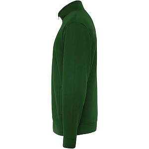 Unisex mikina na zip, ROLY ULAN, velikost S, tmavě zelená