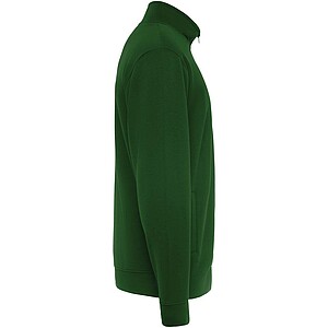 Unisex mikina na zip, ROLY ULAN, velikost S, tmavě zelená