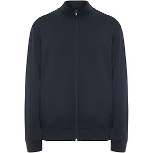 Unisex mikina na zip, ROLY ULAN, velikost XL, námořní modrá