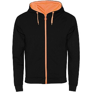 Unisex mikina ROLY FUJI, černá/oranžová, M