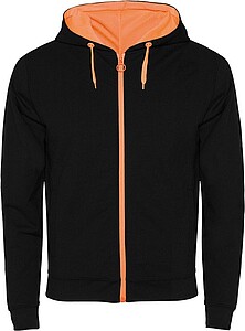 Unisex mikina ROLY FUJI, černá/oranžová, S
