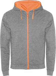 Unisex mikina ROLY FUJI, šedá melanž/oranžová, L