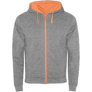 Unisex mikina ROLY FUJI, šedá melanž/oranžová, M