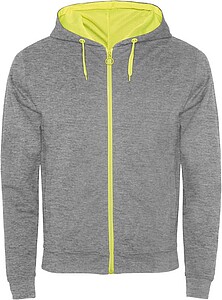 Unisex mikina ROLY FUJI, šedá melanž/žlutá, XXL