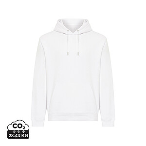 Unisex mikina s kapucí Iqoniq Joshua, velikost 4XL, bílá