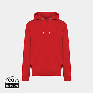 Unisex mikina s kapucí Iqoniq Joshua, velikost L, červená