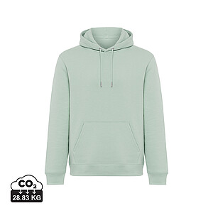 Unisex mikina s kapucí Iqoniq Joshua, velikost L, jemně zelená