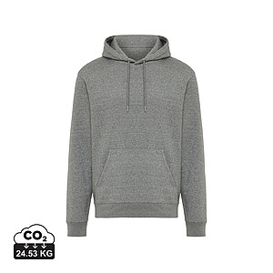 Unisex mikina s kapucí Iqoniq Joshua, velikost L, tmavě šedý melír