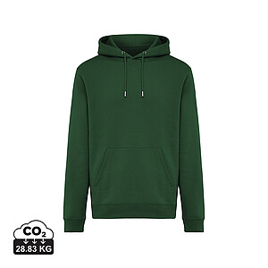 Unisex mikina s kapucí Iqoniq Joshua, velikost L, tmavě zelená