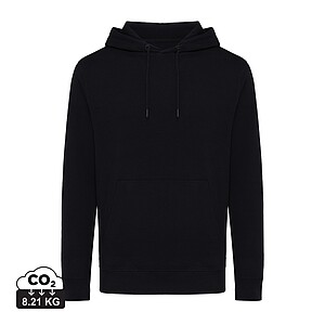 Unisex mikina s kapucí Iqoniq Rila, velikost M, černá