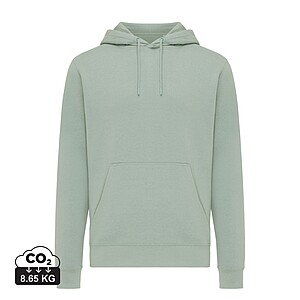 Unisex mikina s kapucí Iqoniq Rila, velikost XS, jemná zelená