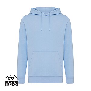 Unisex mikina s kapucí Iqoniq Rila, velikost XS, světlá modrá